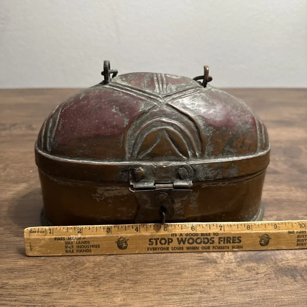 Vintage Copper Turkish Hammam Tinned Bath/Spa Soap Box‎